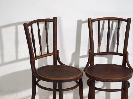 Antique Viennese style chairs (c.1920). Set of 4 pieces #4 – Dining chairs (photo 29 of 40)