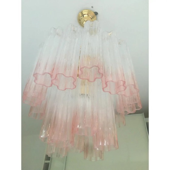 Image 1 of Lámpara de araña de cristal estilo Murano de lujo en estilo Venini.