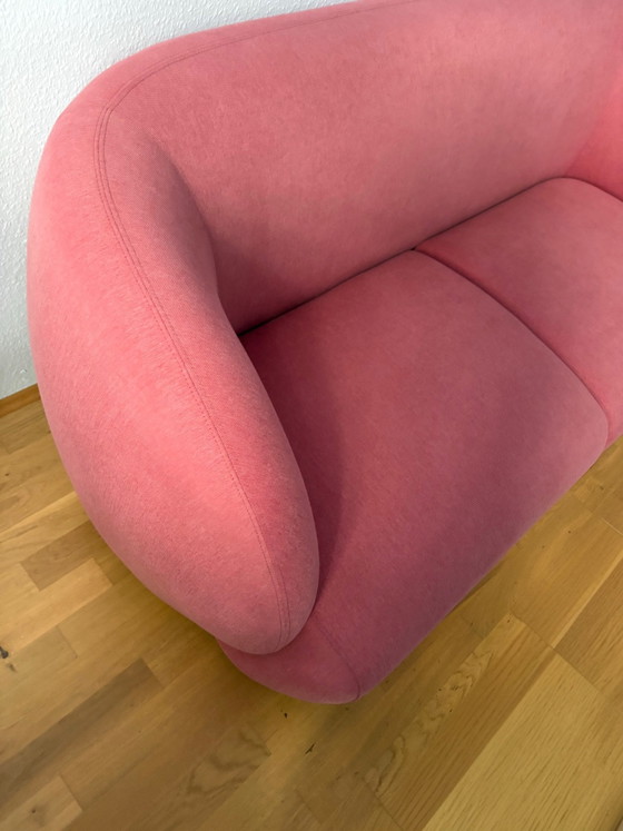 Sofacompany Sofa Retro Space Age 1960s / 1970s Organic / Biomorphic Design NEW, 2 seaters, Cotton, Pink (photo 2 of 7)