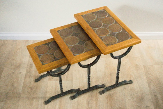 Image 1 of Satz von 3 Mimiset-Nesting-Tischen im brutalistischen Stil