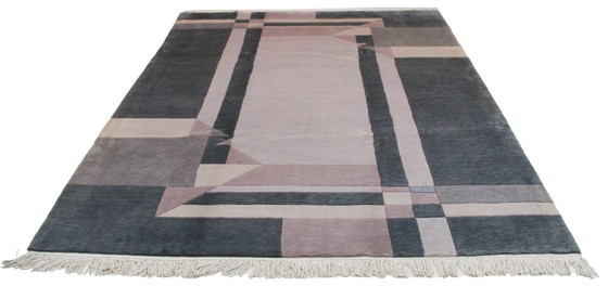 Original Modern Designer Highland Wool Rug Nepal 290 x 203 cm, Rugs & carpets, Blue (photo 3 of 8)