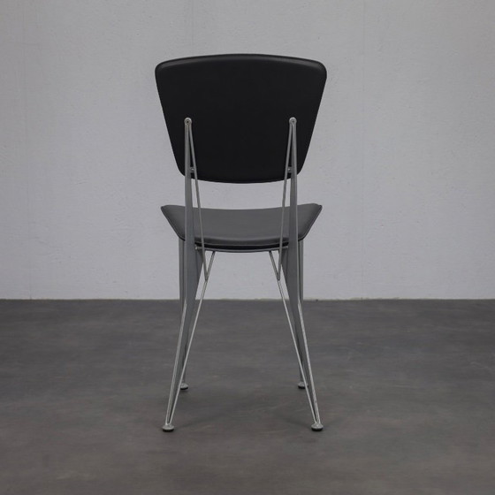 Image 1 of Ensemble de 4 chaises de salle à manger T38 du Studio Archirivolto pour Fasem, Italie, années 1980
