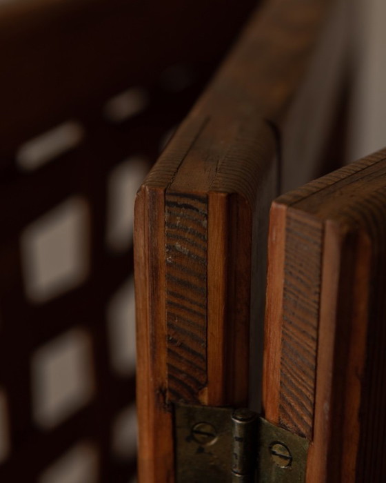 Image 1 of Divisorio per stanza vintage in legno di pino, divisorio per stanza a 3 parti