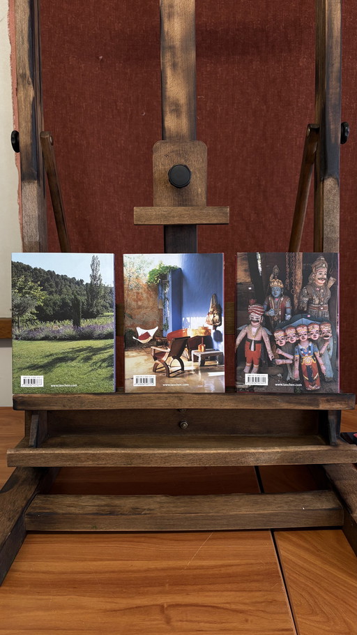 Ensemble de 3 livres de style TASCHEN - Provence, Mexique et Inde