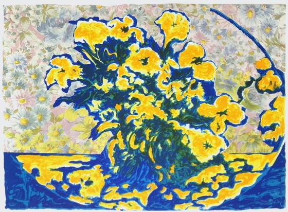 Image 1 of Frédéric BRANDON Gerbe de fleurs II Gesigneerde litho