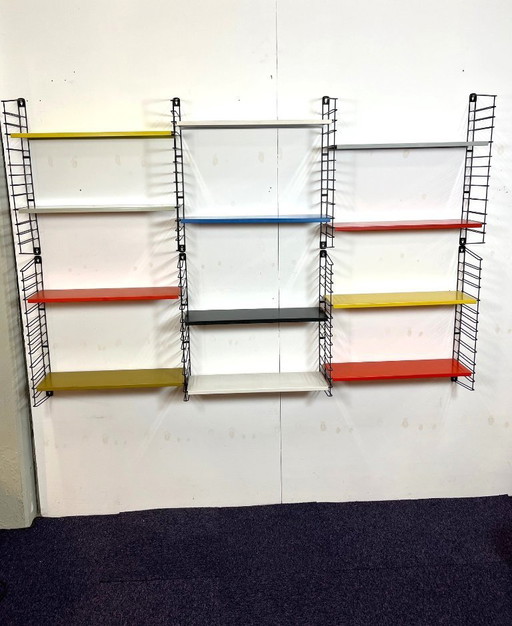 Étagère murale modulaire en métal, conçue par A. Dekker pour Tomado, années 1960