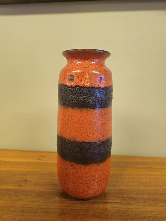 Image 1 of Vintage West Germany Vaas Vaasje Oranje Bruin