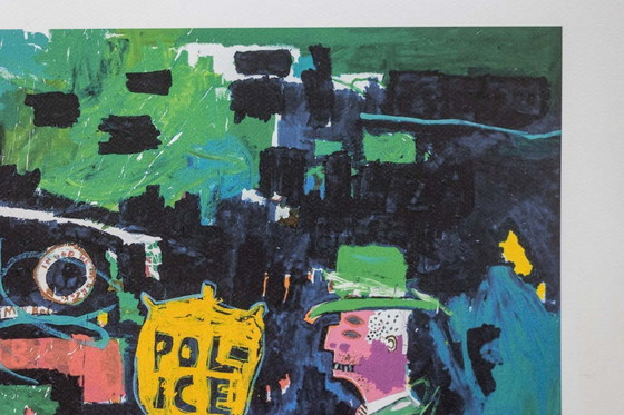 Image 1 of Numbered color silkscreen print. 1990s.