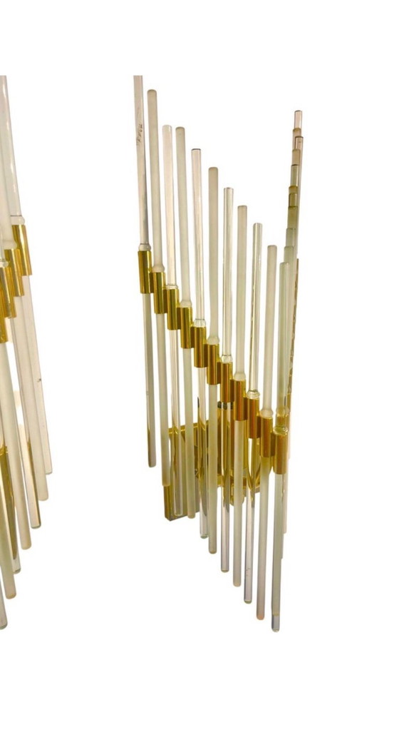 Image 1 of Gaetano Sciolari glazen wandverlichting Murano paar, Italië jaren 70