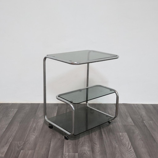 Carrello Portavivande Triplo Ripiano Anni 70 Acciaio Design Modernariato