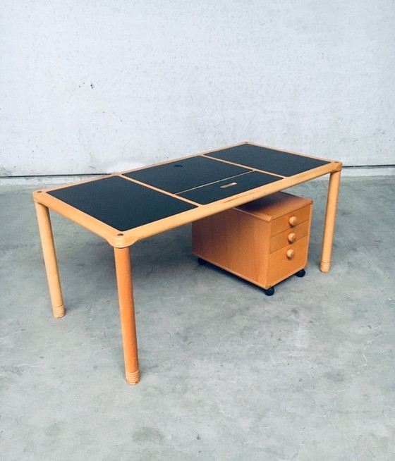 Image 1 of Scandinavian Ergonomic Design Writing Desk and Stool, Stokke 1980's