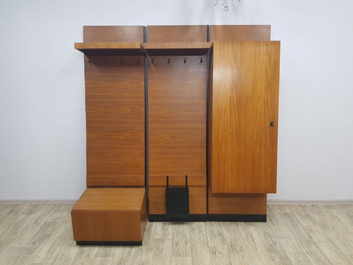 Mid-Century Teak Modul-Kleiderschrank, 1970er Jahre