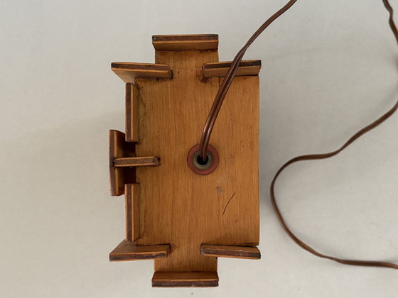 Image 1 of Lámpara escandinava de listones de madera años 70