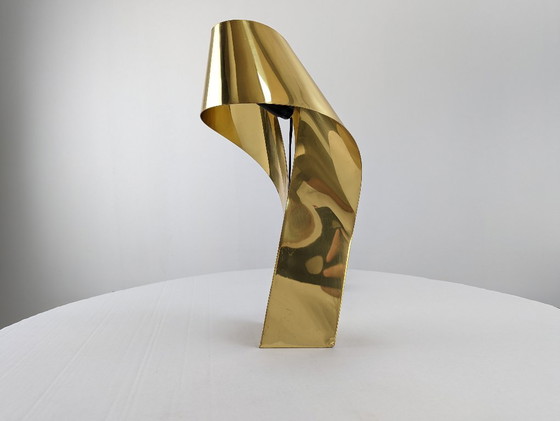 Image 1 of Limited Edition Sculptural Brass Lamp by Serge Mansau, 1970s