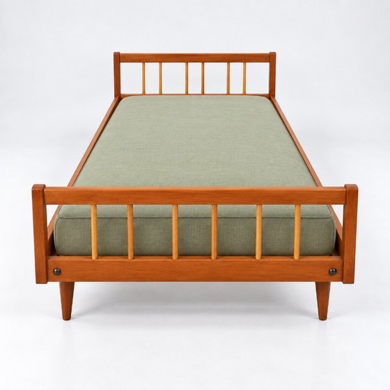 Vintage design daybed from the 1960s (2 pieces in stock), Sofa beds, Wood, Brown (photo 10 of 13)