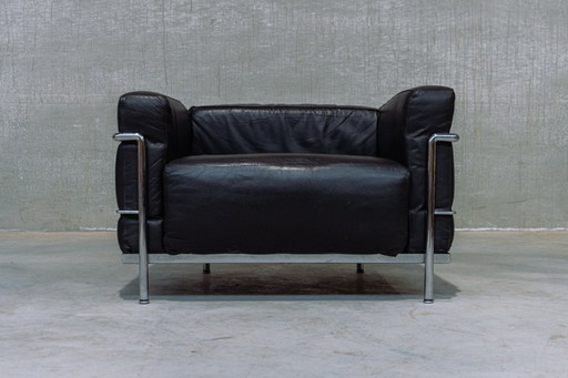 vintage 1980s original cassina Lc3 grand confort 1 seater