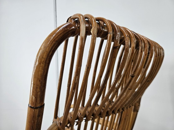 Pair of Rattan Armchairs, Brown, Vintage (photo 11 of 12)