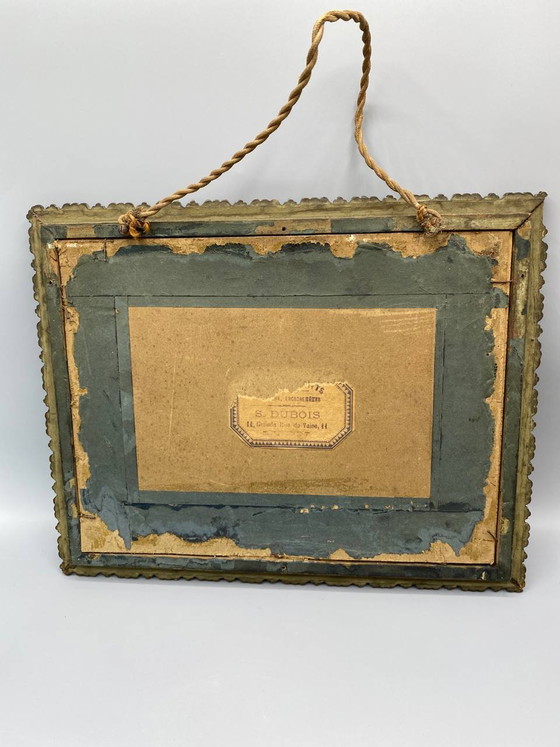 Notre-Dame du Chemin Blanc, Ségny, gouache originale, signée et datée de 1950, encadrée – Objets déco, Glass (photo 4 of 6)