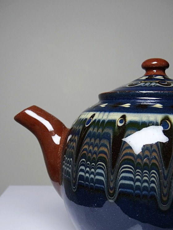 Tetera troyana antigua de terracota vidriada, Bulgaria, años 70-80. – Poterie Troyenne, Loza, Ceramic (photo 4 of 12)