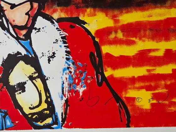 Image 1 of Herman Brood - Couronnement du roi, édition limitée signée à la main, 41/50
