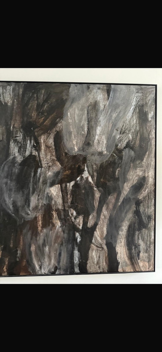 Image 1 of Michél Poort schilderij/art work  “black tulps”