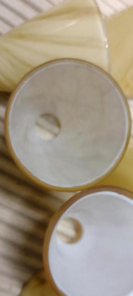 Image 1 of Paralumi in vetro alogeno soffiato a bocca marmo (G4)