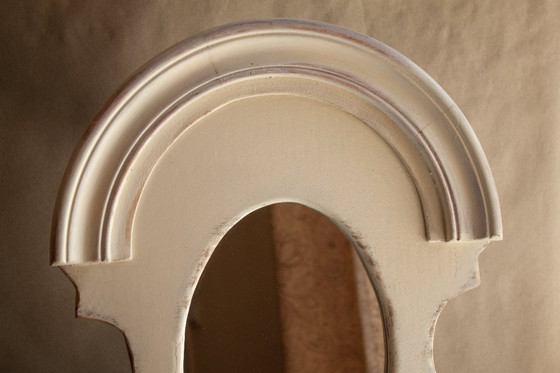 Image 1 of Handmade wall or table mirror. Medallion-style porthole window mirror (oval).