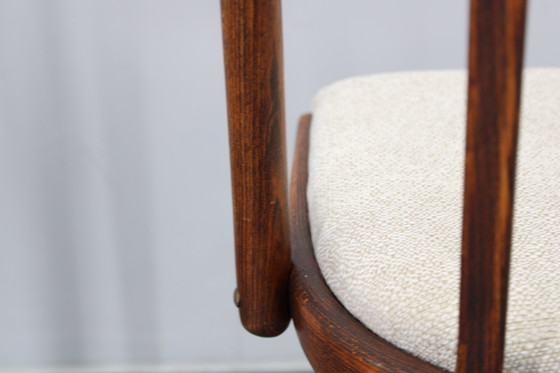 Image 1 of 1960 Antonin Suman Ensemble de six chaises de salle à manger en hêtre, restaurées