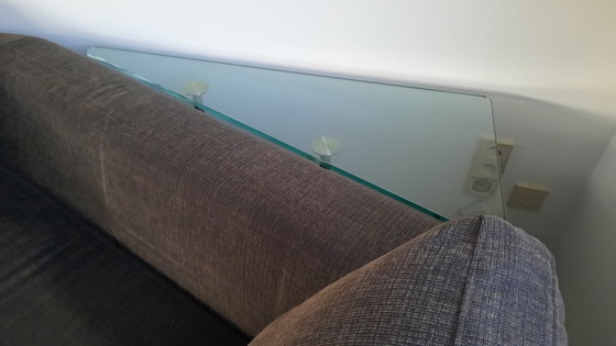 Image 1 of Rolf Benz 3000 corner sofa with glass corner table
