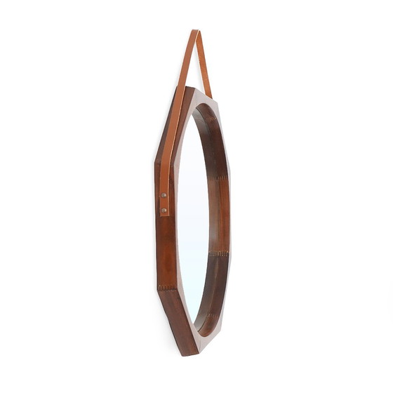 Image 1 of Octagonal mirror with teak frame, 1960s