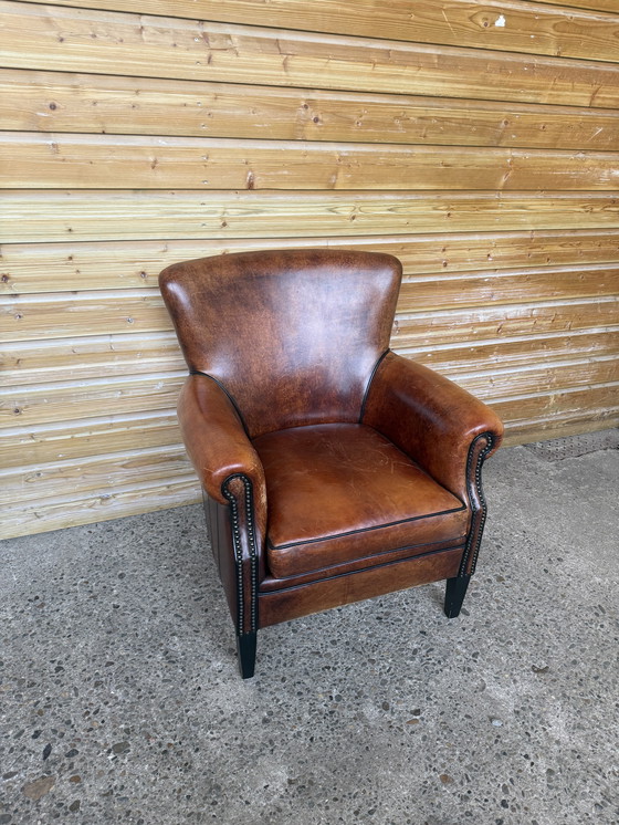 Image 1 of Lounge Atelier fauteuil schapenleer kwaliteitsleer