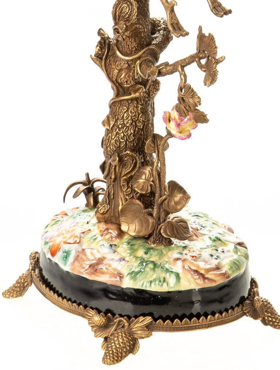 Image 1 of Kraniche aus Porzellan und Bronze