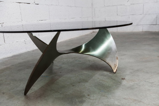 Image 1 of Table basse Propeller K9 design Knut Hesterberg 1960 verre fumé 80cm