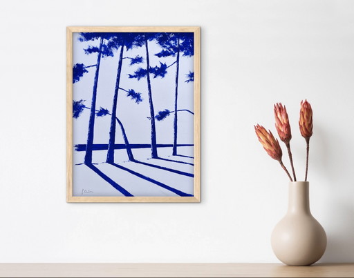 Acrylic on paper 40x30 – schilderijen tekeningen, Wood (photo 2 of 12)