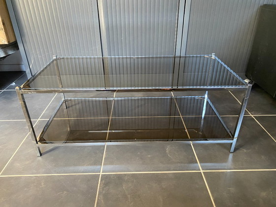 Tavolino da Caffè Doppio Piano Vetro Cromo Stile Bauhaus Vintage 1970 – Tavolini da caffè, Metal (photo 14 of 18)