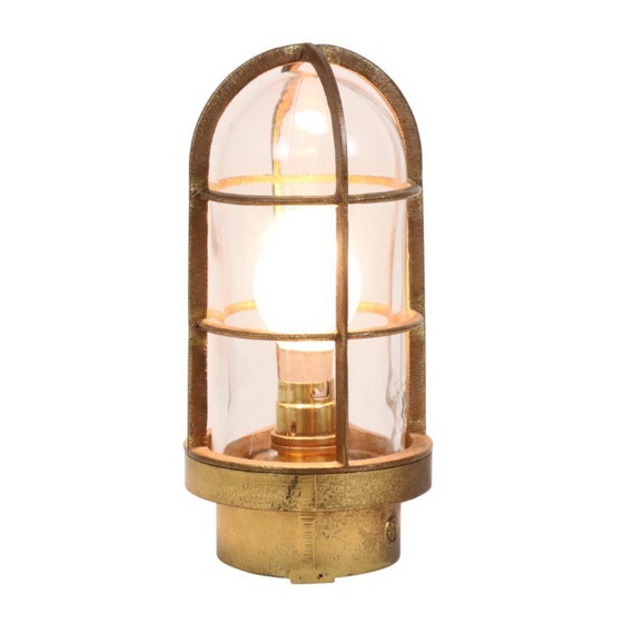 Image 1 of Brass Ship's Lamp Cage Lamp Industria Rotterdam