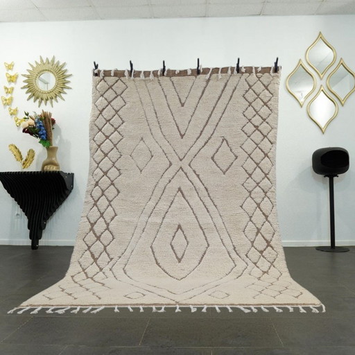 Berberteppich - 301 cm x 200 cm - weiße Wolle