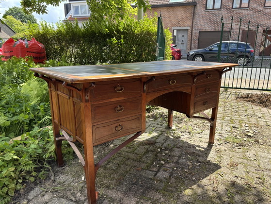 Schreibtisch – Leather, Wood (photo 5 of 6)