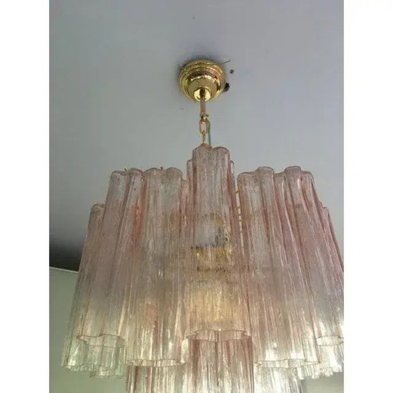 Image 1 of Elegante lampadario Tronchi in vetro di Murano con struttura dorata