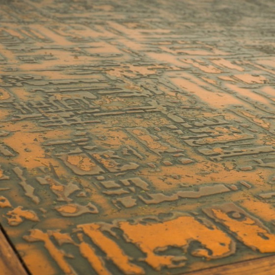 Image 1 of Mid-Century Modern salontafel van teakhout en koper van Severin Hansen