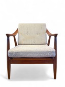 1 x Poltrona in teak Frederik Kayser Vatne Mobelfabrik Norvegia 1950