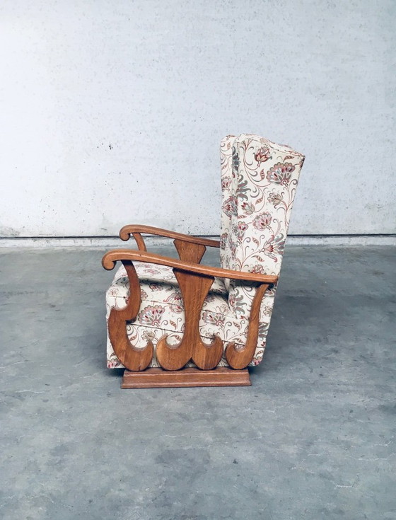 Image 1 of Ensemble de fauteuils à oreilles haut de style début XXe siècle