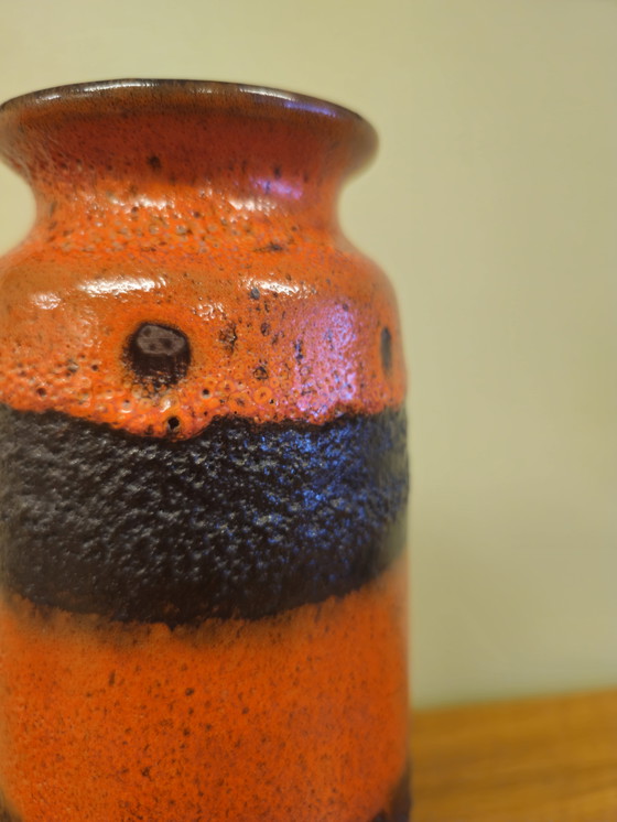 Image 1 of Vintage West Germany Vaas Vaasje Oranje Bruin