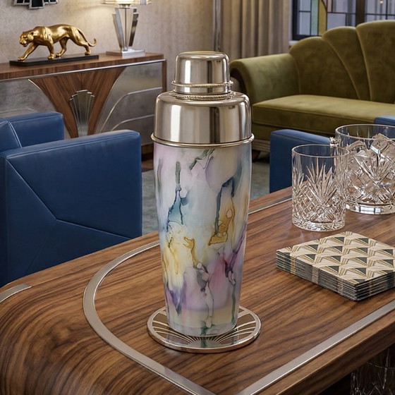 Image 1 of 1970s Mid-Century Cocktail Shaker in Murano Glass. Made in Italy