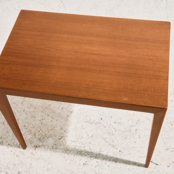 MK11190 Model 163 teakhouten nesttafels van Severin Hansen voor Haslev Møbelfabrik, set van 3 – Bijzettafels (photo 9 of 15)