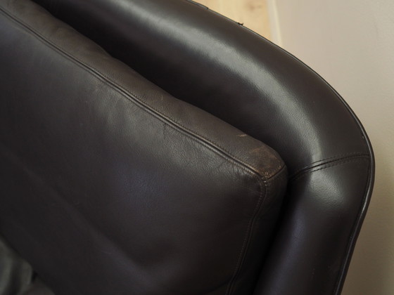 Image 1 of Divano in pelle marrone, design danese, anni '70, designer: Werner Langenfeld, manifattura: Esa