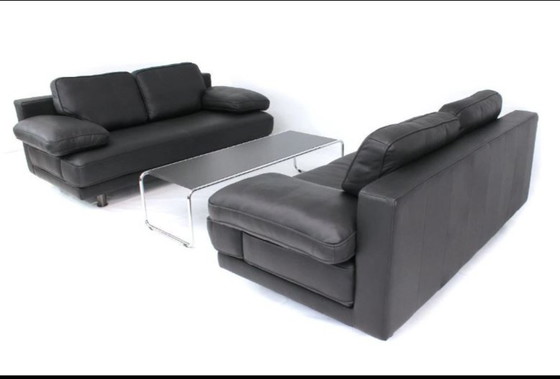 Image 1 of Design salotto in pelle nappa nera Rolf Benz