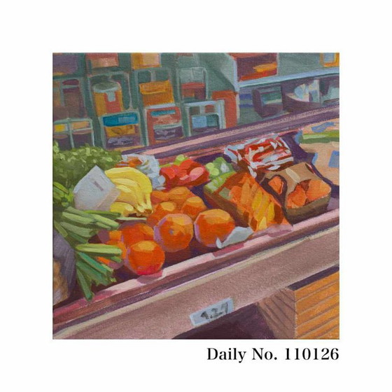 Image 1 of Het dagelijks leven, hedendaags impressionisme in miniatuur, 20x20 cm; Sandra Kolondam