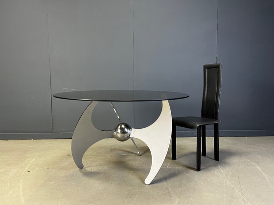 Image 1 of Mesa de comedor o de centro ajustable “Helix” de Luciano Campanini, años 70