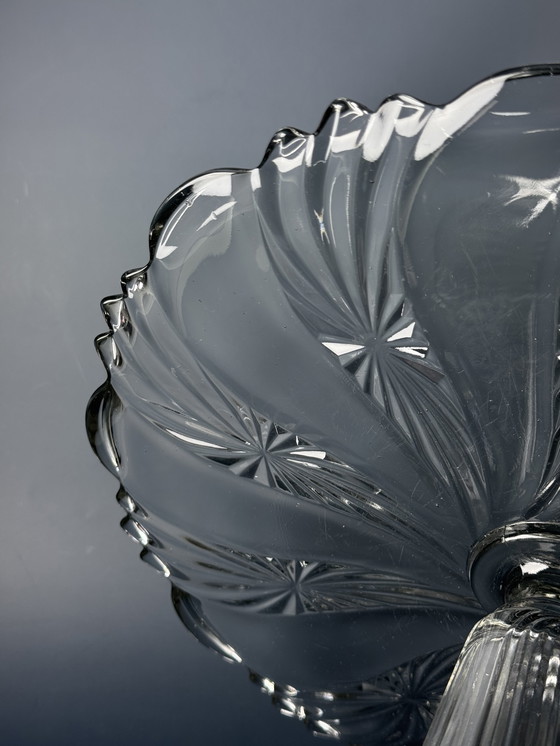 Image 1 of Alzata per torte Val Saint Lambert – Collezione “Bambous et Étoiles”.